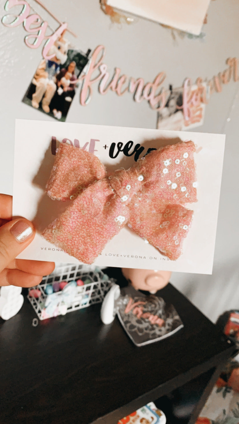 Sequin party bows
