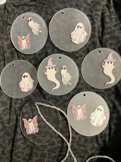 Cute Ghost Acrylic Tags