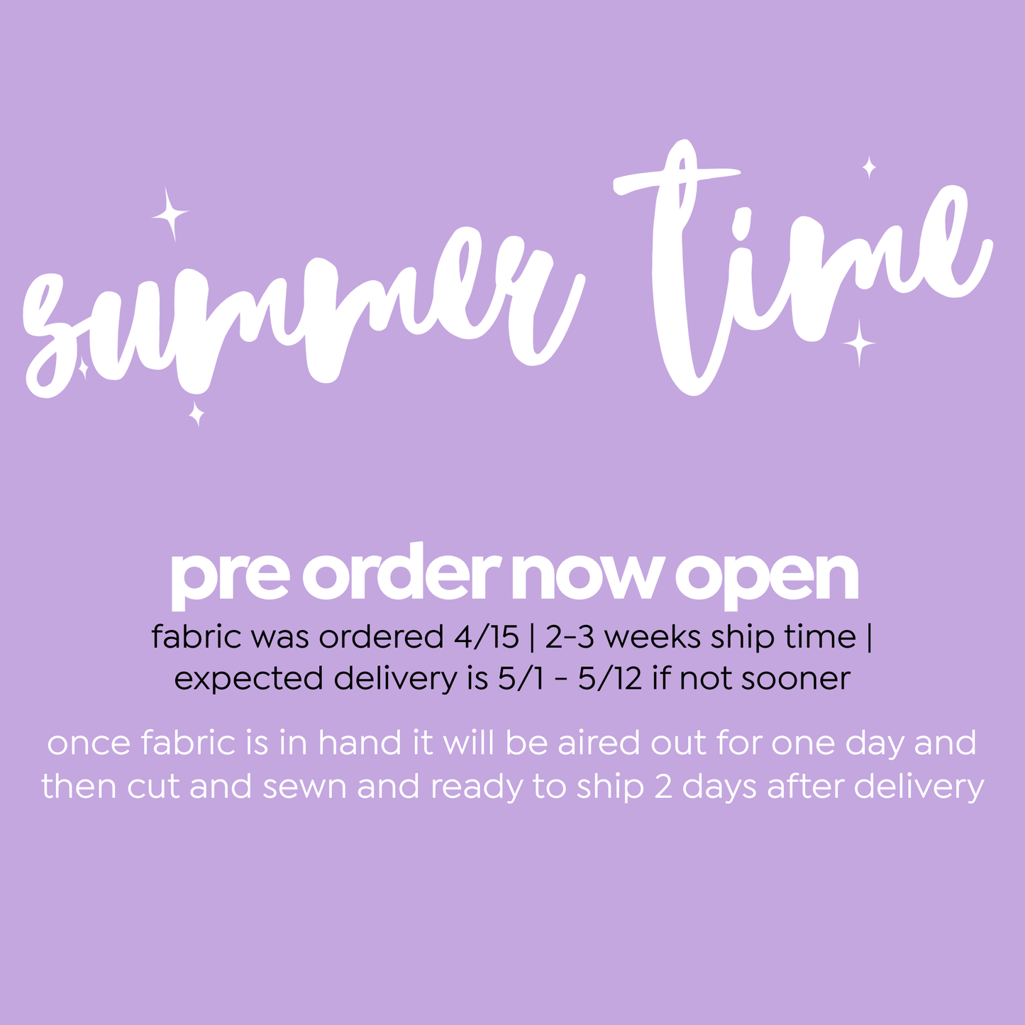 Summer Bow PRE ORDERS