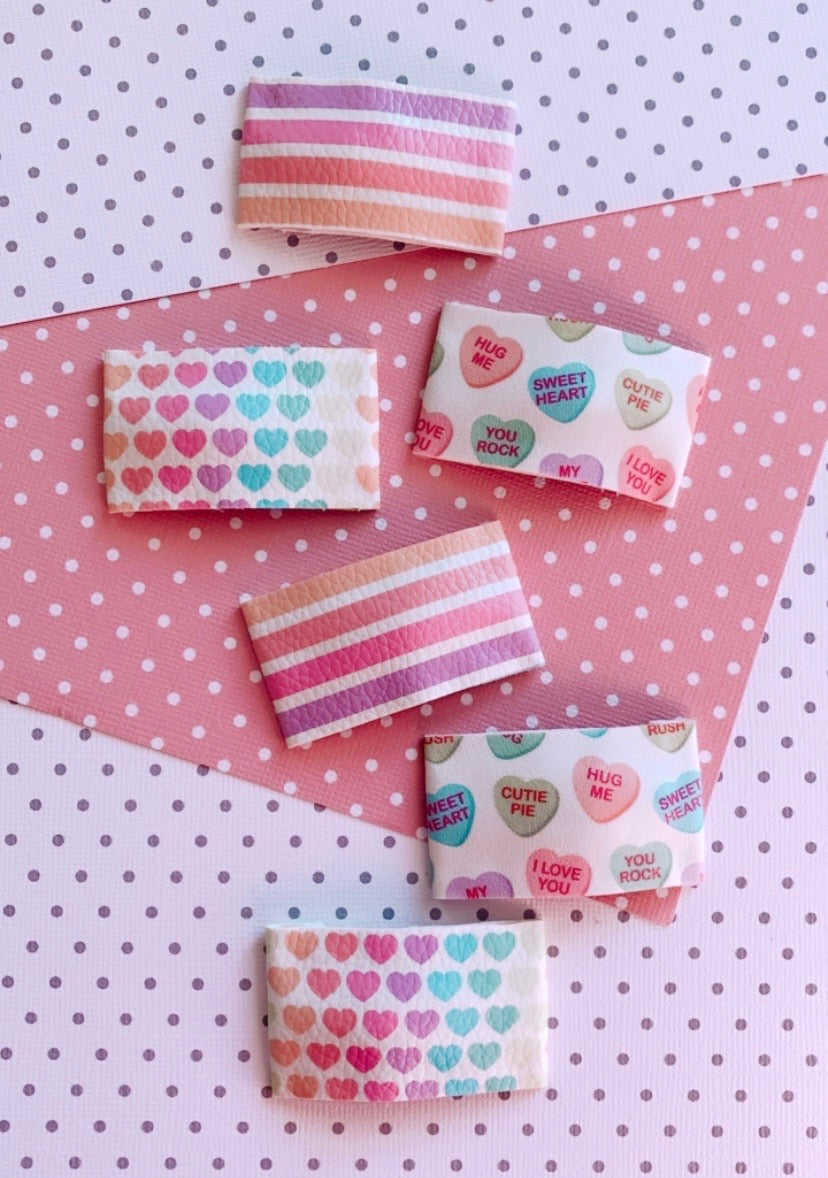 Candy hearts 3 pack snap clip
