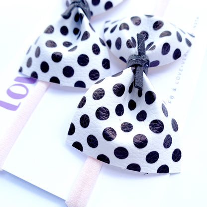 Polka Dot Faux Bow