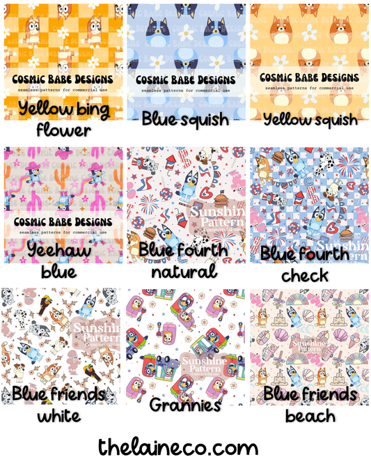 LARGE Blue Blankets (multiple designs)