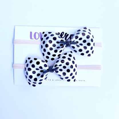 Polka Dot Faux Bow